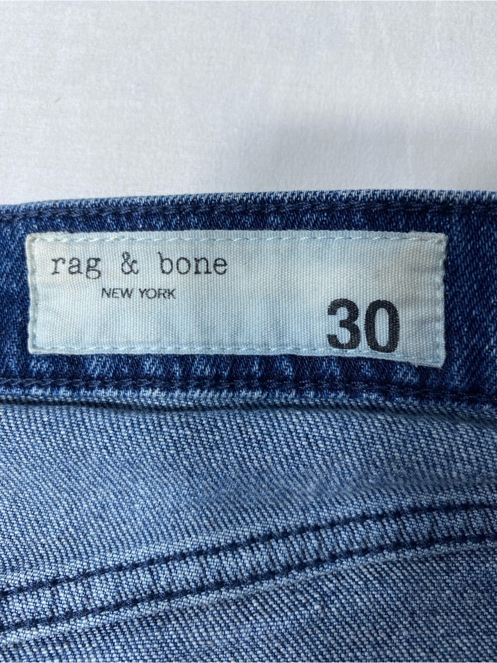 Rag & Bone Peyton Mid-Rise Bootcut Blue Jeans Raw Hem Women’s Size 30 - Picture 11 of 15